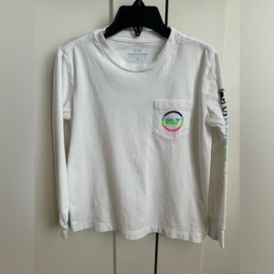 Kids Vineyard Vines Neon Whale Long-Sleeve Pocket Tee